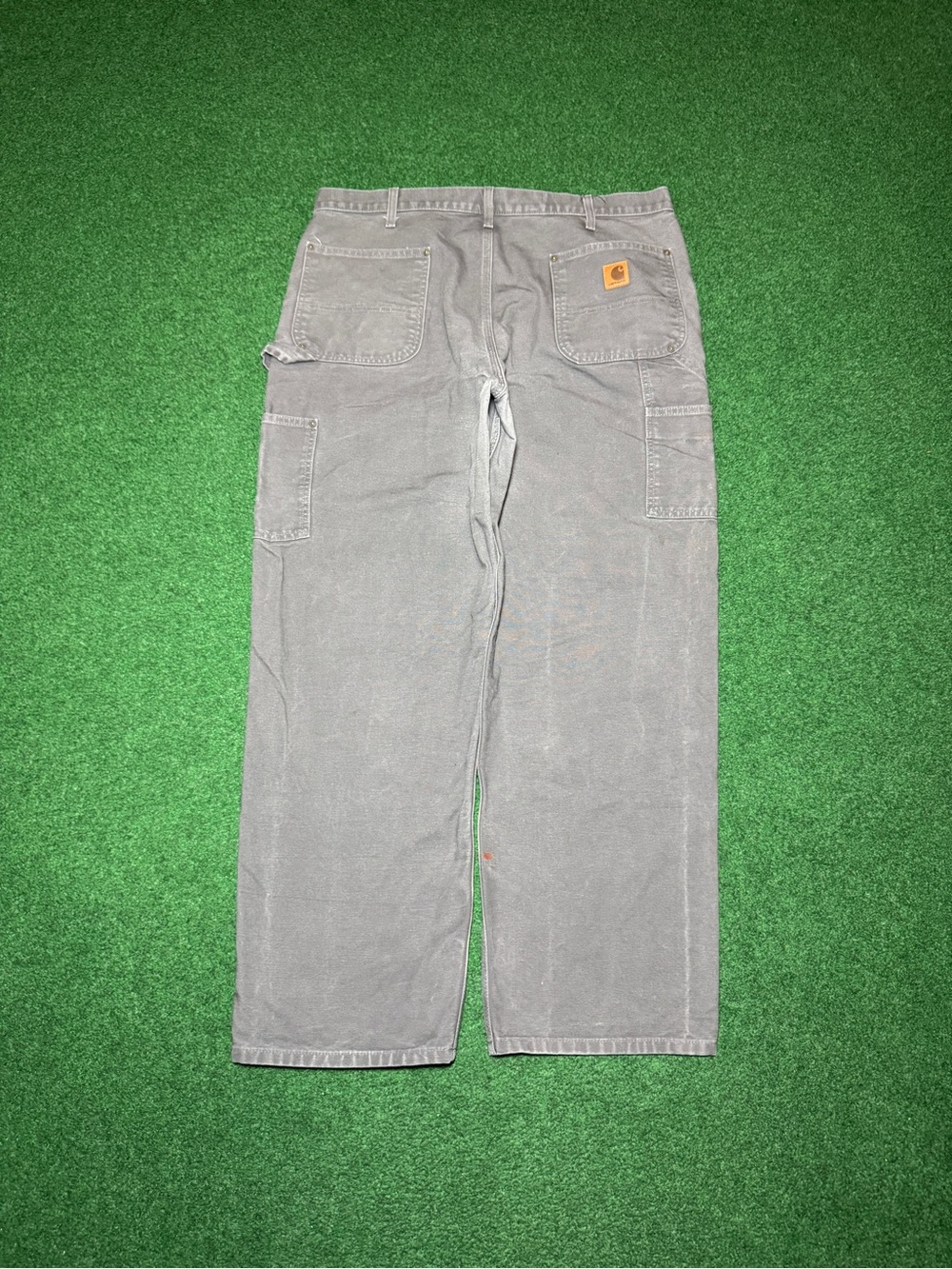 Carhartt Double Knee B136 GVL Carpenter Canvas Hip Hop Grunge 38x30 Pants Jeans - Picture 3 of 12
